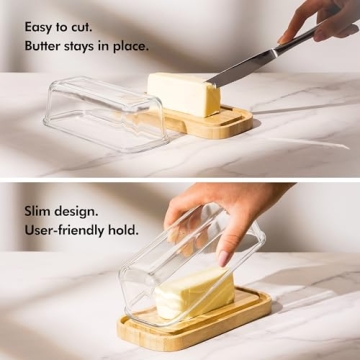 KIVY Glass Butter Dish with Airtight Lid for Each Kitchen