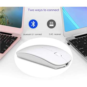 PEIBO Bluetooth Wireless Mouse for Laptop mac MacBook ipad MacBook air MacBook pro pc Desktop Comput...
