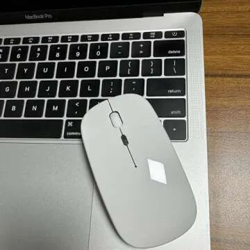 PEIBO Bluetooth Wireless Mouse for Laptop mac MacBook ipad MacBook air MacBook pro pc Desktop Computer Windows Chromebook Notebook (White)