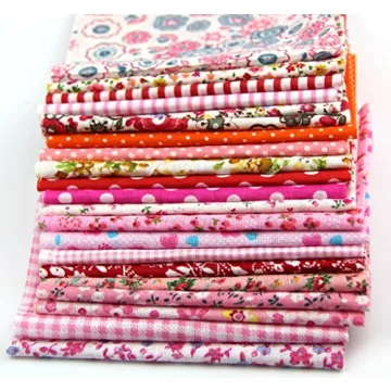 Fabric Patchwork Craft Material Mixed Squares 20x25cm 15pcs
