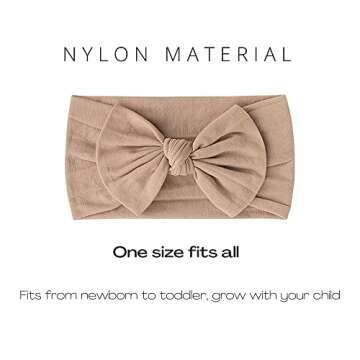 Prohouse 20PCS Baby Nylon Headbands Hairbands Hair Bow Elastics for Baby Girls Newborn Infant Toddle...