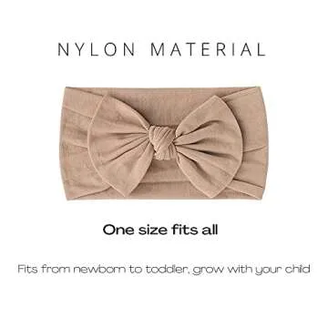 Prohouse 20PCS Baby Nylon Headbands Hairbands Hair Bow Elastics for Baby Girls Newborn Infant Toddle...