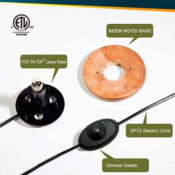 Handmade Himalayan Glow Salt Lamp with Dimmer Switch for Gift