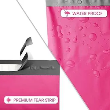 Metronic Pink Poly Mailers 14.5x19 Large Poly Mailers 100 Pack Self-Seal Shipping Bags, Packaging Ba...