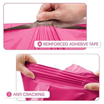 Metronic Pink Poly Mailers 14.5x19 Large Poly Mailers 100 Pack Self-Seal Shipping Bags, Packaging Bags, Shipping Envelopes, Packaging for Small Business, Boutique, Clothing
