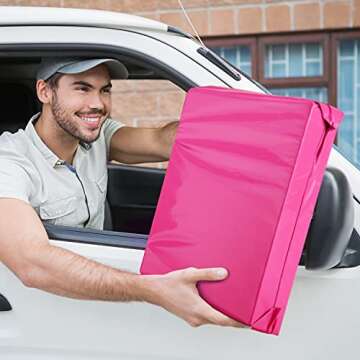 Metronic Pink Poly Mailers 14.5x19 Large Poly Mailers 100 Pack Self-Seal Shipping Bags, Packaging Bags, Shipping Envelopes, Packaging for Small Business, Boutique, Clothing