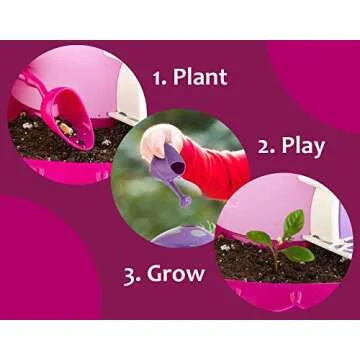 Advanced Play Fairy Garden Kit Kids Gardening Set Indoor Outdoor Play Activity Gardening Tool Set Toys Kids Toddlers Girls Boys Ages 3