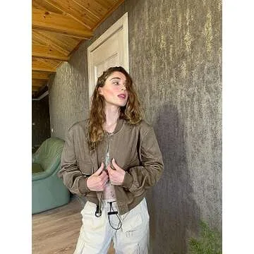 Chic SCUSTY Women's Bomber Jacket for Everyday Style