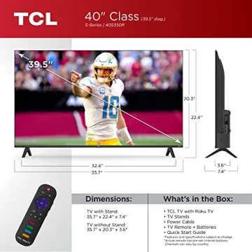 TCL 40-Inch Smart TV with Roku and Voice Control