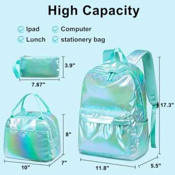 LEDAOU Girls 3-in-1 School Backpack Set – Stylish & Functional