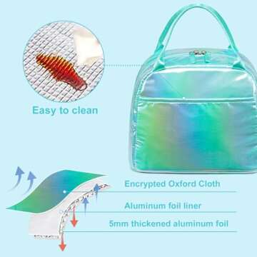 LEDAOU Girls 3-in-1 School Backpack Set with Lunch Bag