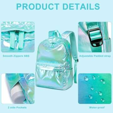 LEDAOU Girls 3-in-1 School Backpack Set with Lunch Bag