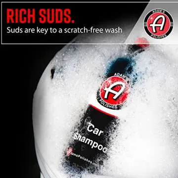 Adam's Polishes Car Wash Shampoo (Gallon) - pH Best Car Wash Soap For Snow Foam Cannon or Gun For Pressure Washer & 5 Gallon Bucket, Powerful Safe Spot Free Cleaning Liquid Auto Detergent