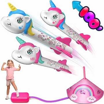 Huge Wave Unicorn Rocket Launcher for Kids, Stomping Launch up Toys, Birthday Gifts for Girls Ages 2...