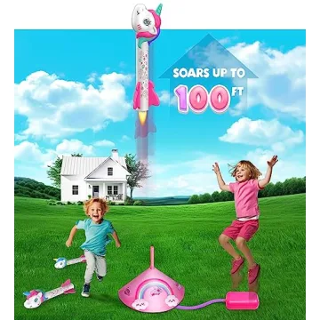 Unicorn Rocket Launcher Toy for Kids 2-8 Outdoor Fun