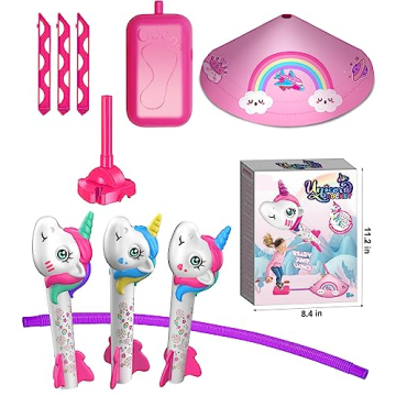 Unicorn Rocket Launcher Toy for Kids 2-8 Outdoor Fun