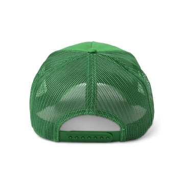 Happy Dad Trucker Hat, Green, Trendy Mens Hats with Breathable Mesh Back, Adjustable Snap Closure, Birthday Gifts for Men and Women, Snapback Cap