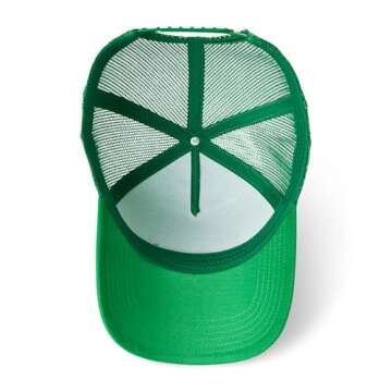 Happy Dad Trucker Hat, Green, Trendy Mens Hats with Breathable Mesh Back, Adjustable Snap Closure, Birthday Gifts for Men and Women, Snapback Cap