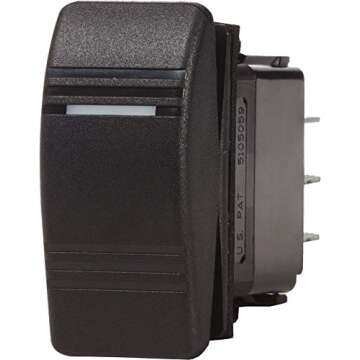 Blue Sea Systems Water Resistant Black & Gray Contoura III Switches