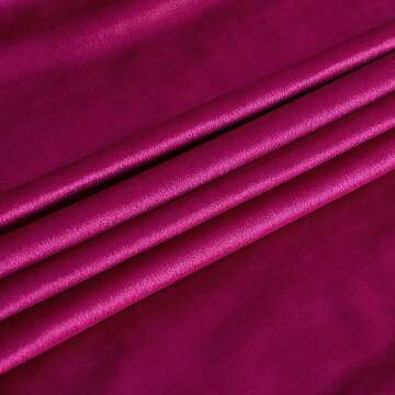 PRIMROSE Hot Pink Velvet Curtains 84 inch Long for Living Room,Set of 2 Panels Blackout Rod Pocket Back Tab Window Treatment Room Darkening Heavy Decorative Curtains Drapes for Bedroom
