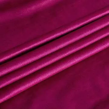 PRIMROSE Hot Pink Velvet Curtains 84 inch Long for Living Room,Set of 2 Panels Blackout Rod Pocket Back Tab Window Treatment Room Darkening Heavy Decorative Curtains Drapes for Bedroom