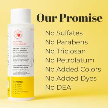 Skout's Honor Probiotic Pet Shampoo & Conditioner with Avocado Oil & Omega-3s, 97% Natural, Paraben & Sulfate-Free, Cruelty-Free, 16oz, Honeysuckle