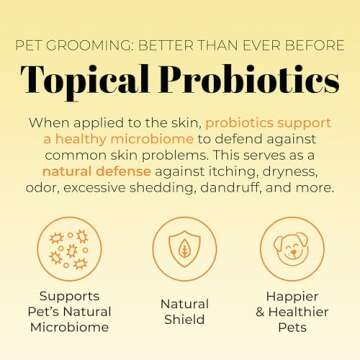 Skout's Honor Probiotic Pet Shampoo & Conditioner with Avocado Oil & Omega-3s, 97% Natural, Paraben & Sulfate-Free, Cruelty-Free, 16oz, Honeysuckle