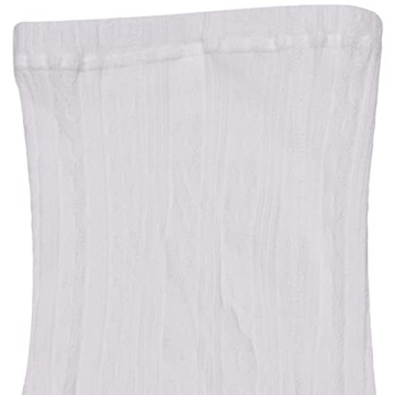Jefferies White Cable Knit Tights for Girls 6-8 Years