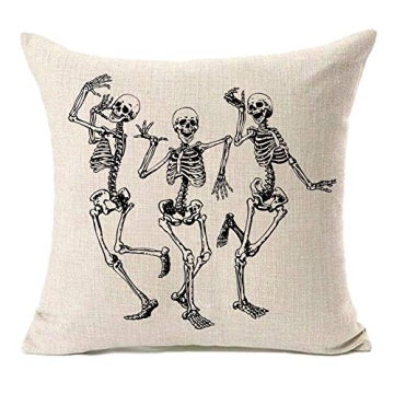 MFGNEH Halloween Skull Pillow Covers for Festive Home Decor