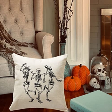 MFGNEH Halloween Skull Pillow Covers for Festive Home Decor