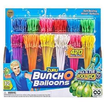 Bunch O Balloons Zuru 420 Instant Self Sealing Water Balloons, Multicolor