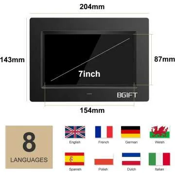 Large LCD Digital Clock for Seniors - Auto Dimming