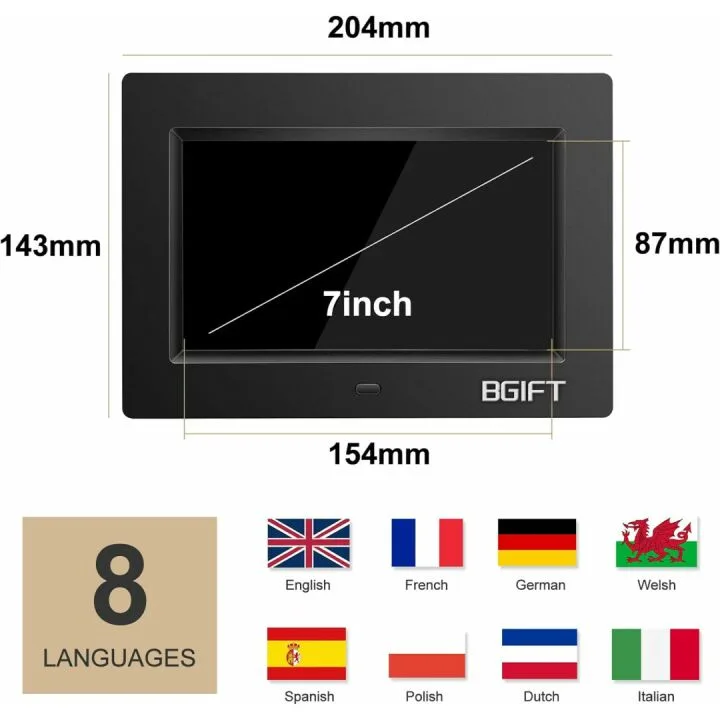 Large LCD Digital Clock for Seniors - Auto Dimming