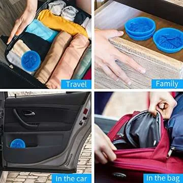 CLOUDBERG 24 Pack Blue Emesis Bags, 1000 ml Vomit Bags for Morning Sickness, Portable Nausea Bags for Pregnant Women, Leak Resistant Design for Car and Travel