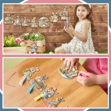 Wenqik Easter Wooden Ornaments - 36 Durable Decor