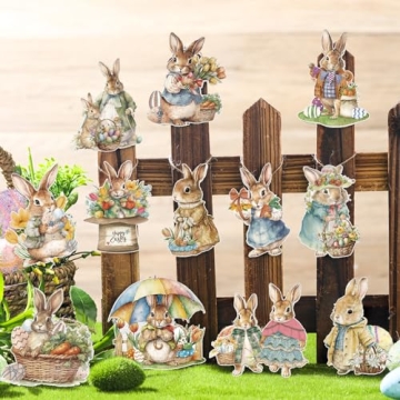 Wenqik Easter Wooden Ornaments - 36 Durable Decor