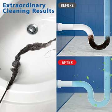 30 Inch Sink Snake Drain Clog Remover Tool for Home