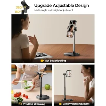 DIMONCOAT Adjustable Phone Stand for Desk - Ergonomic Design