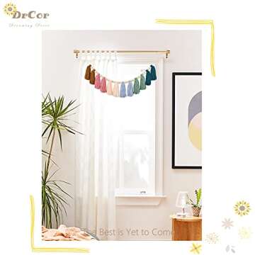 DrCor Boho Yarn Tassel Decor for Kids Room & Parties