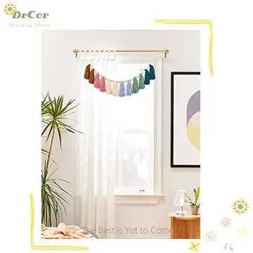 DrCor Boho Yarn Tassel Decor for Kids Room & Parties