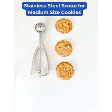 Jenaluca Medium Scoop - Cookie Scoop & Mini Cupcake Scoop - #50 1.5 tablespoon - cookie baking scoop...