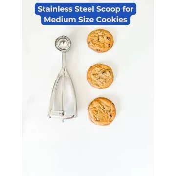 Jenaluca Medium Scoop - Cookie Scoop & Mini Cupcake Scoop - #50 1.5 tablespoon - cookie baking scoop...