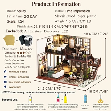 Spilay DIY Miniature Dollhouse Kit for Creative Adults