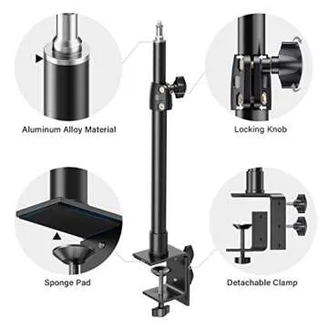 Dazzne Desk Mount Stand for Photography and Streaming