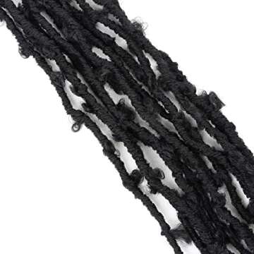 5 Packs 30 Inch Butterfly Locs Crochet Hair for Black Women Distressed Faux Locs Pre looped Pre-twisted Braids Crochet Locs for Black Women (30 inch 5 pack, 1b)