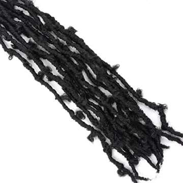 5 Packs 30 Inch Butterfly Locs Crochet Hair for Black Women Distressed Faux Locs Pre looped Pre-twisted Braids Crochet Locs for Black Women (30 inch 5 pack, 1b)