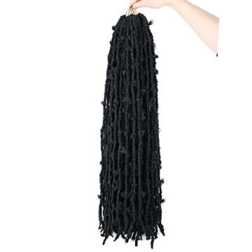 5 Packs 30 Inch Butterfly Locs Crochet Hair for Black Women Distressed Faux Locs Pre looped Pre-twisted Braids Crochet Locs for Black Women (30 inch 5 pack, 1b)