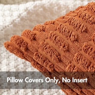 MIULEE Corduroy Boho Pillow Covers Soft Farmhouse Decor