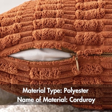 MIULEE Corduroy Boho Pillow Covers Soft Farmhouse Decor