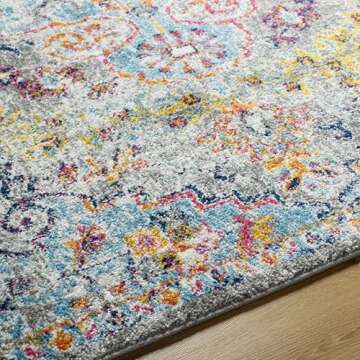 Livabliss Odelia Vintage Bohemian Area Rug, 7'10" x 10'3", Aqua